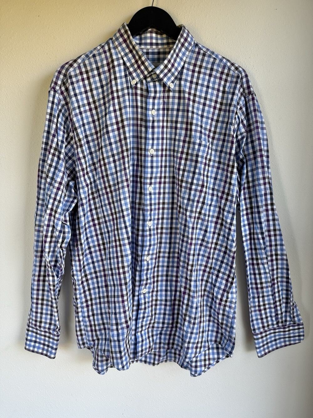 Peter Millar Men's XL Plaid Button Down Shirt Long Sleeve Casual Dress Work